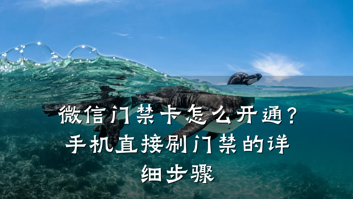微信门禁卡怎么开通？手机直接刷门禁的详细步骤