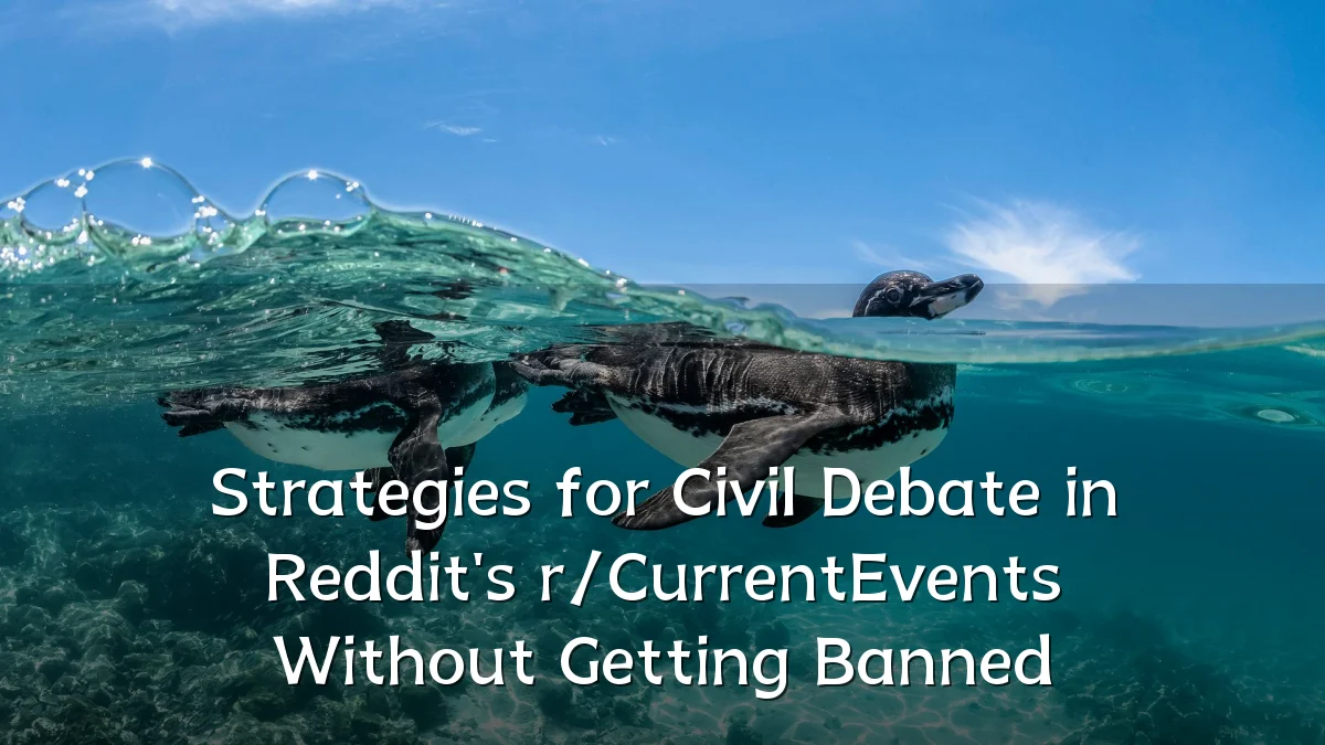 Strategies for Civil Debate in Reddit's r/CurrentEvents Without Getting Banned