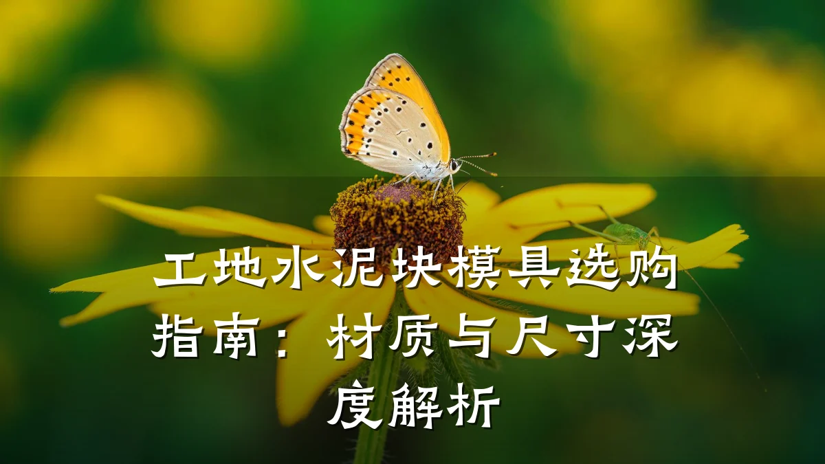 工地水泥块模具选购指南:材质与尺寸深度解析