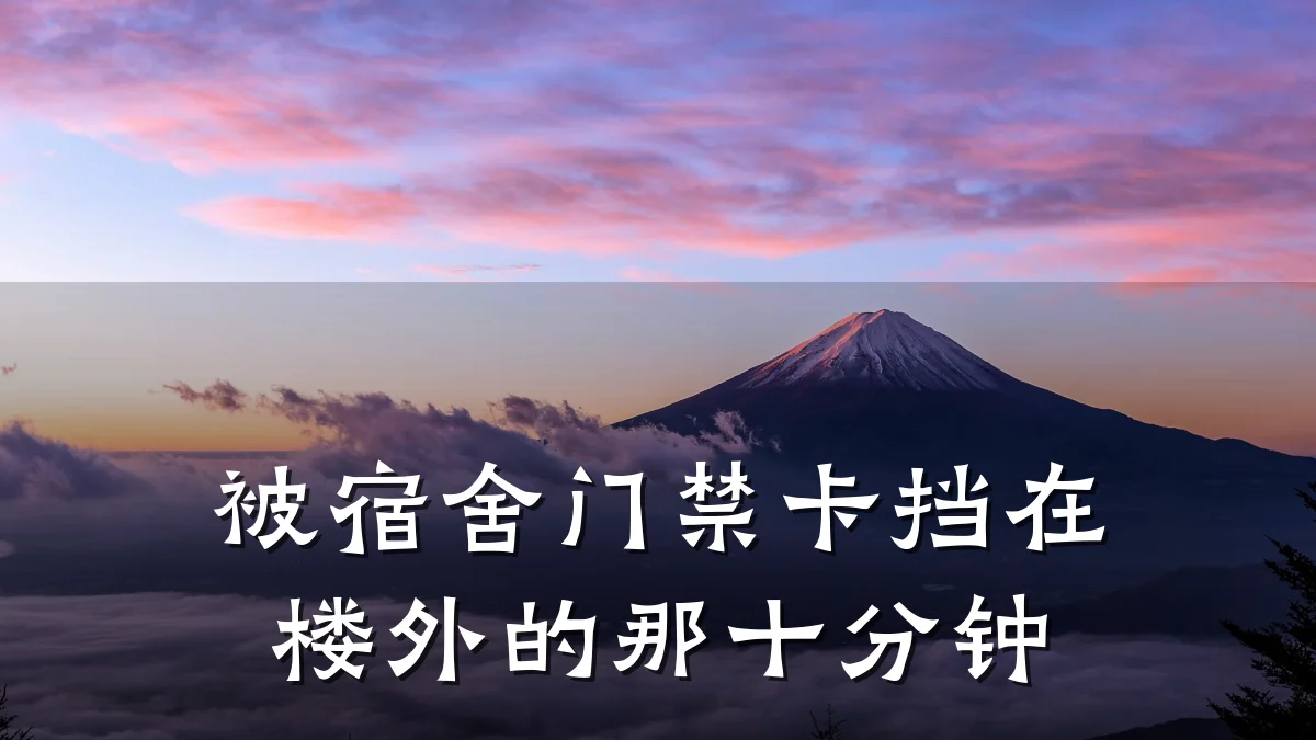 被宿舍门禁卡挡在楼外的那十分钟