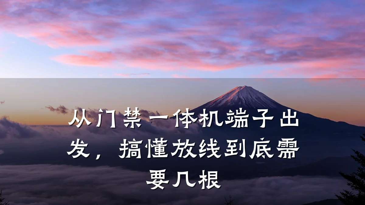 从门禁一体机端子出发,搞懂放线到底需要几根