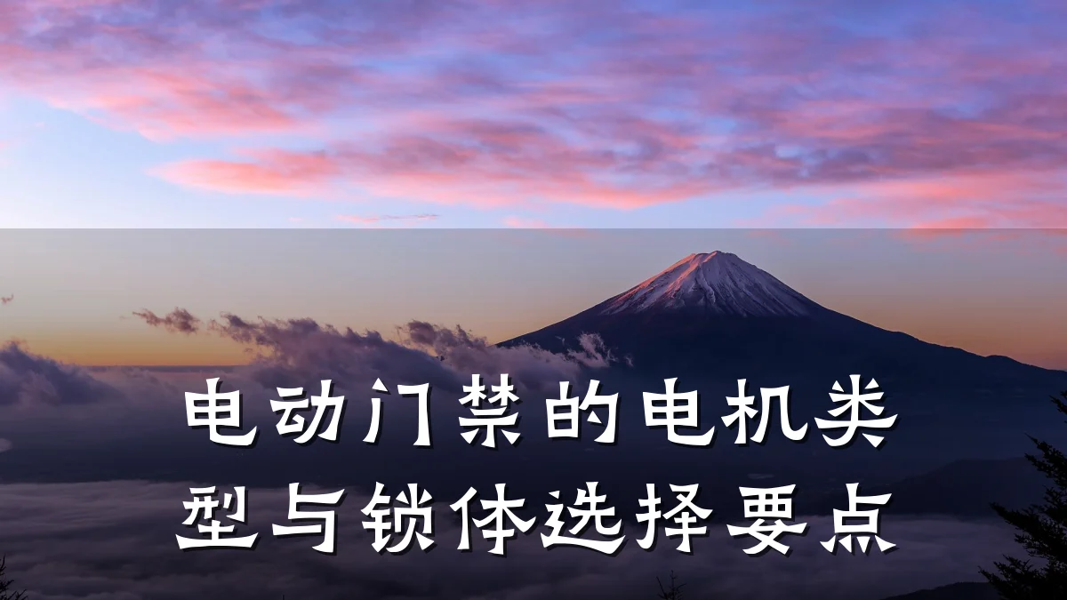 电动门禁的电机类型与锁体选择要点