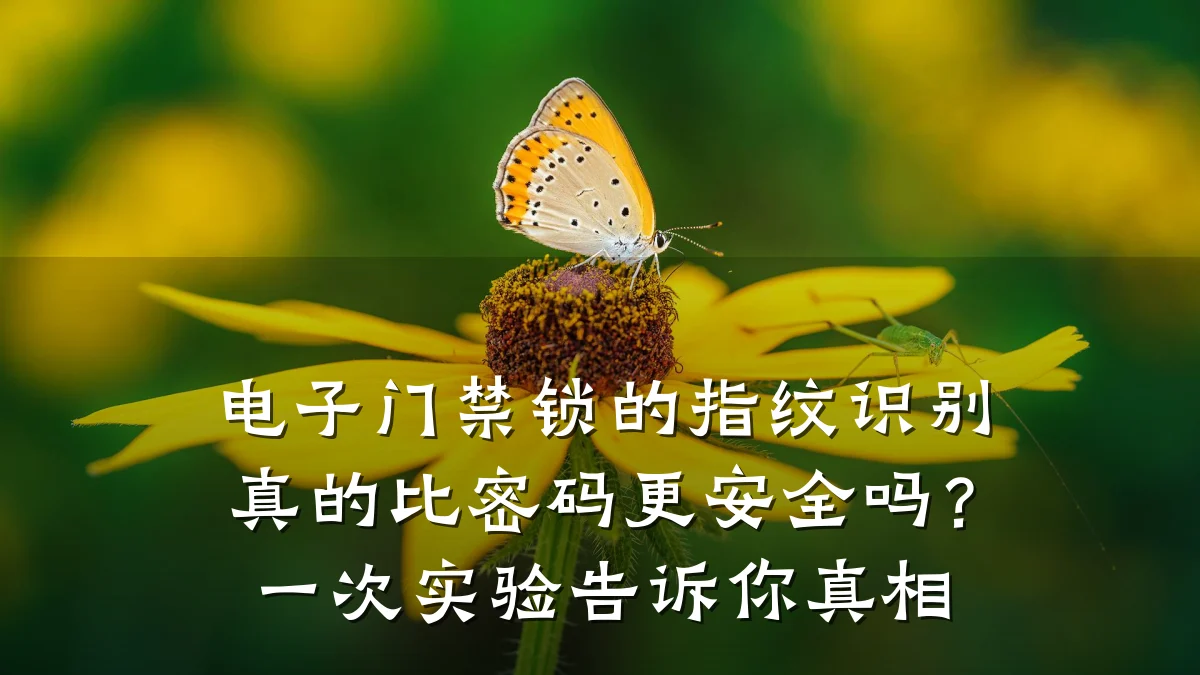 电子门禁锁的指纹识别真的比密码更安全吗？一次实验告诉你真相
