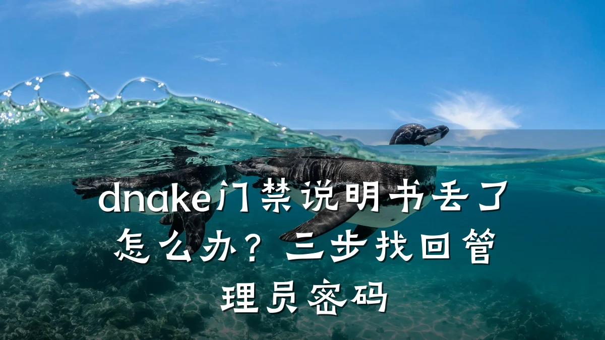 dnake门禁说明书丢了怎么办？三步找回管理员密码