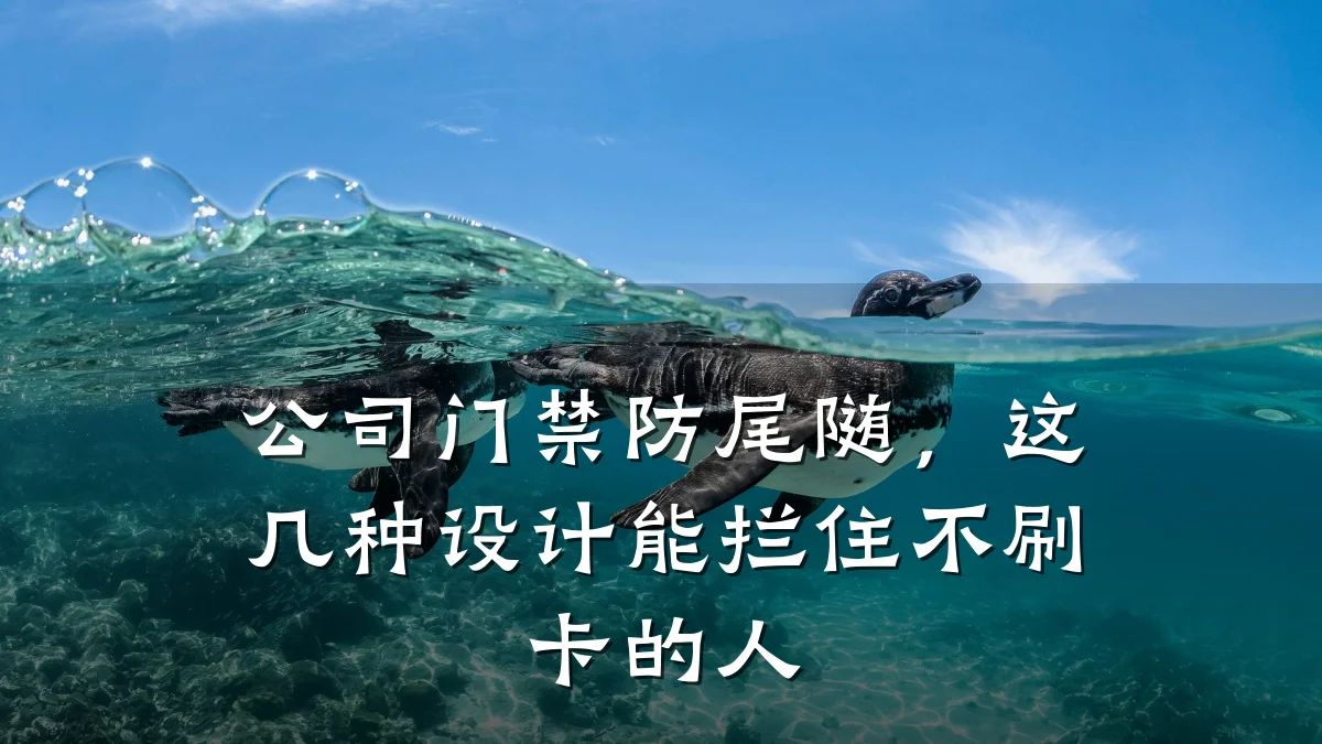 公司门禁防尾随,这几种设计能拦住不刷卡的人