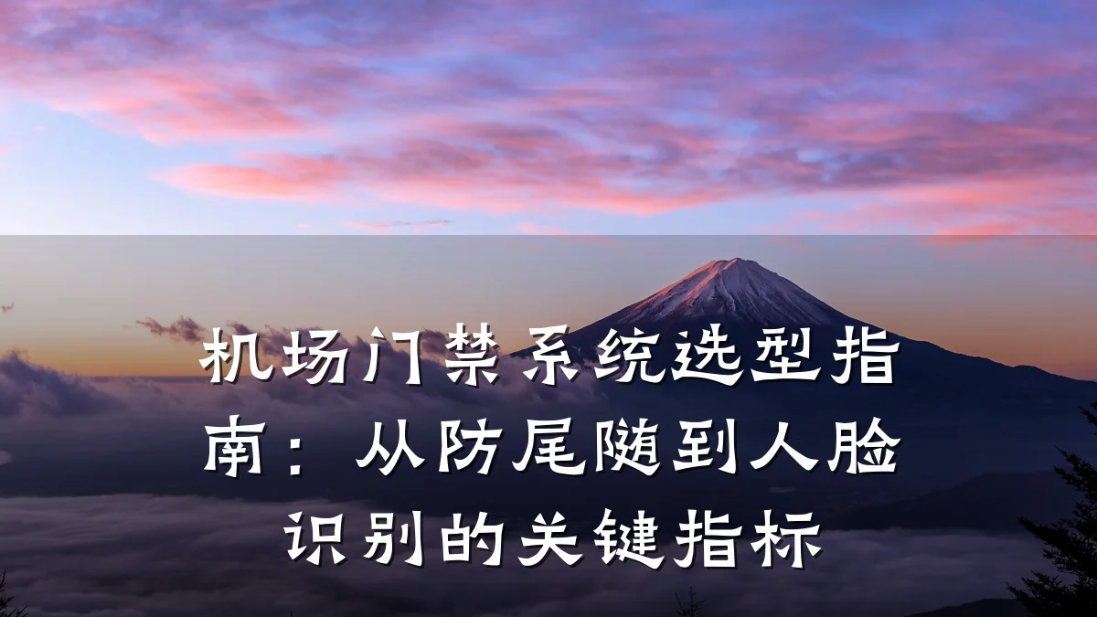 机场门禁系统选型指南:从防尾随到人脸识别的关键指标