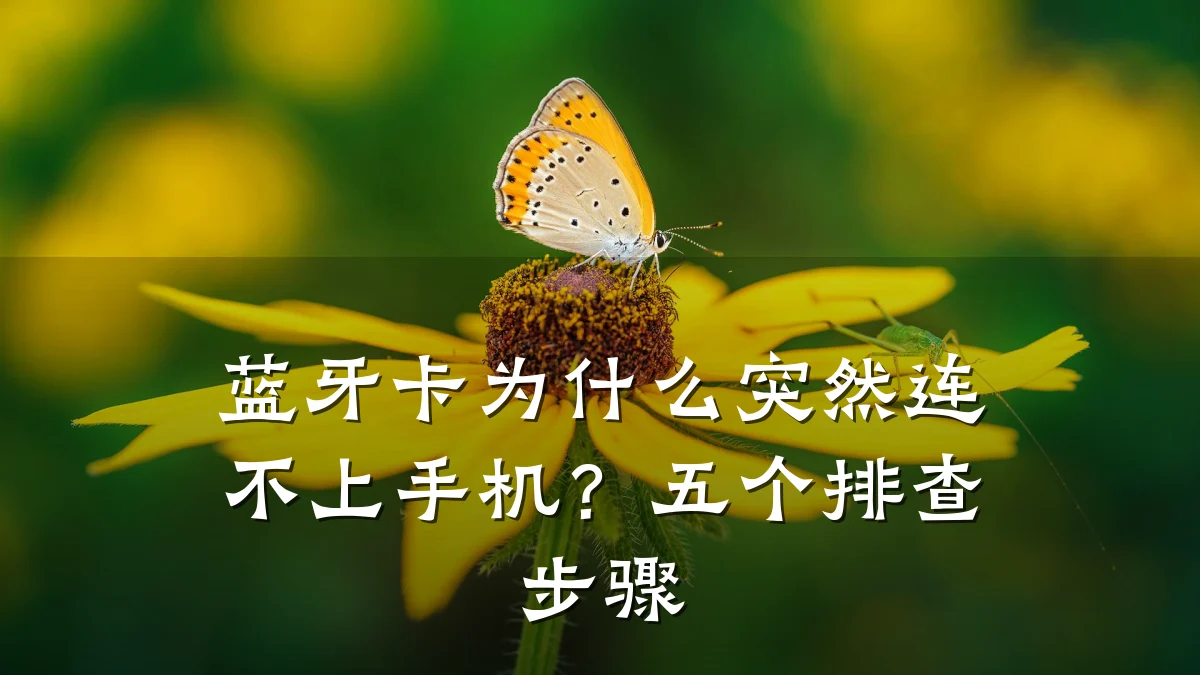 蓝牙卡为什么突然连不上手机？五个排查步骤
