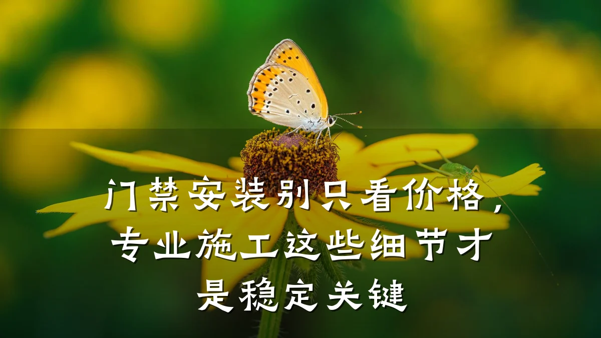 门禁安装别只看价格，专业施工这些细节才是稳定关键