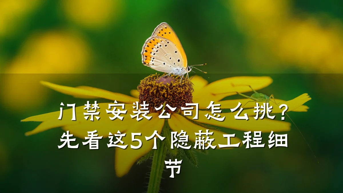 门禁安装公司怎么挑?先看这5个隐蔽工程细节
