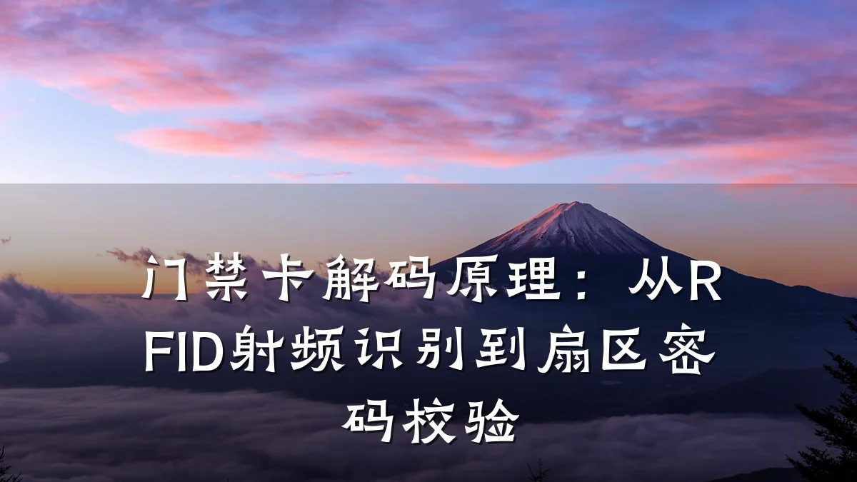 门禁卡解码原理:从RFID射频识别到扇区密码校验