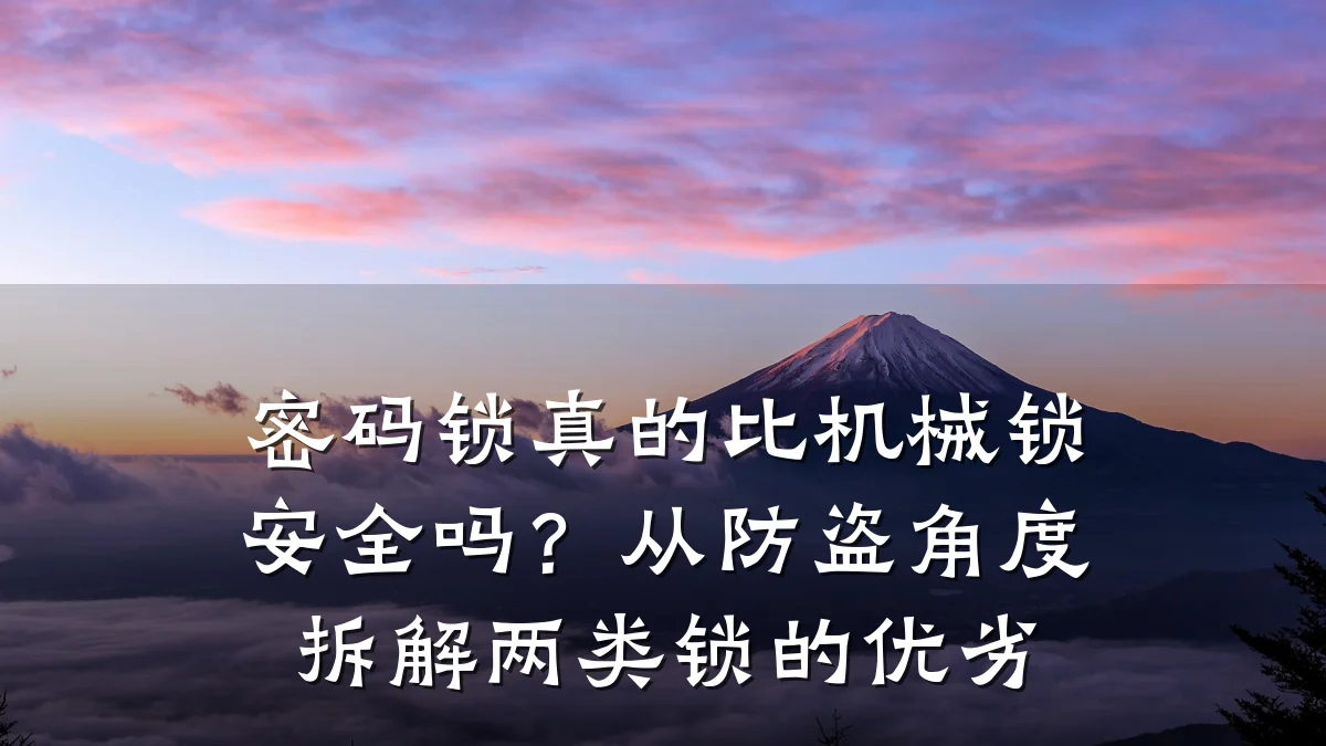 密码锁真的比机械锁安全吗?从防盗角度拆解两类锁的优劣