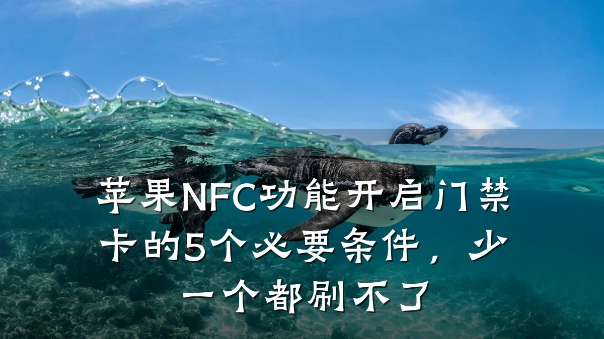 苹果NFC功能开启门禁卡的5个必要条件,少一个都刷不了