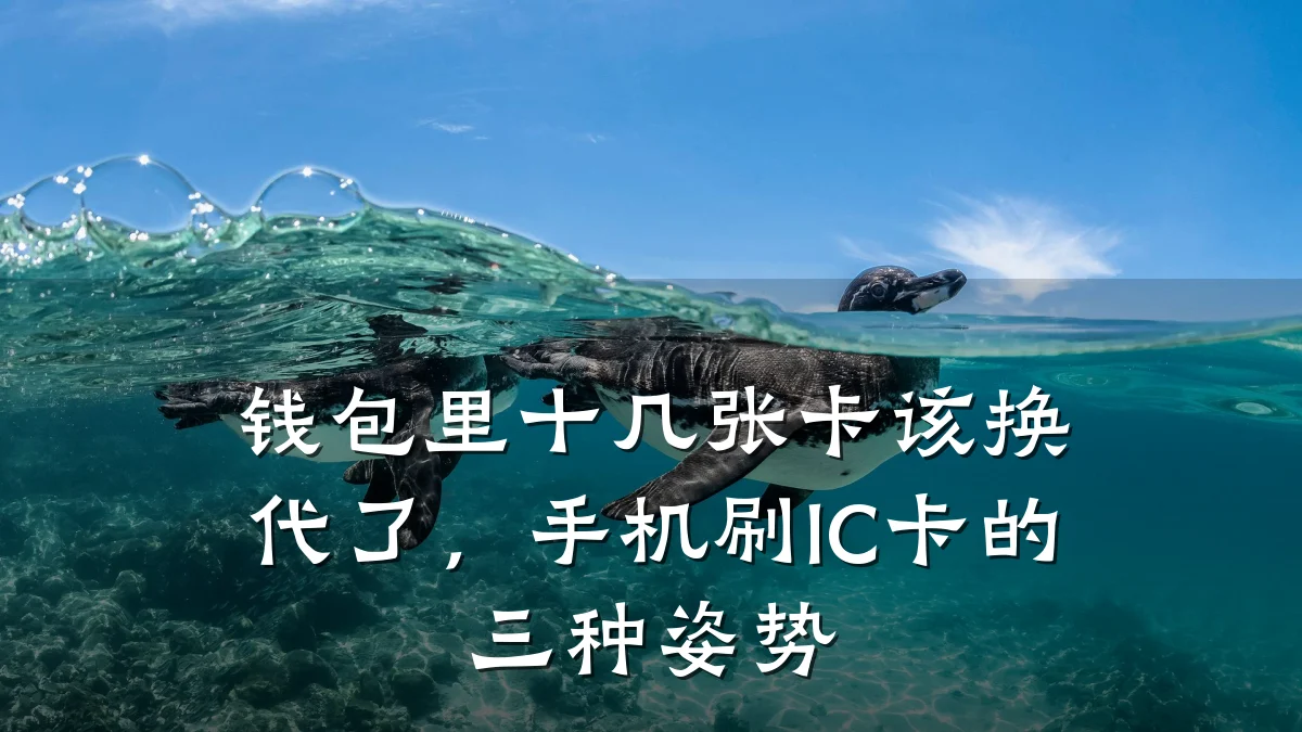 钱包里十几张卡该换代了，手机刷IC卡的三种姿势