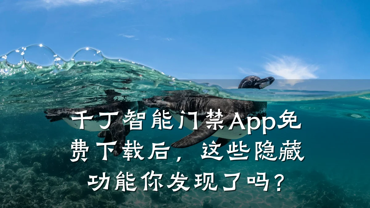 千丁智能门禁App免费下载后，这些隐藏功能你发现了吗？