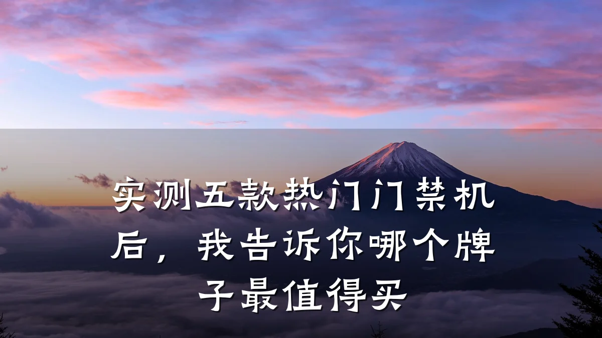 实测五款热门门禁机后,我告诉你哪个牌子最值得买