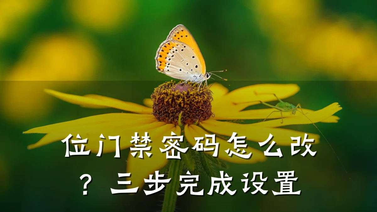 位门禁密码怎么改？三步完成设置