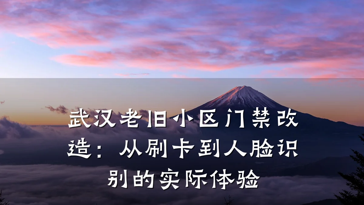 武汉老旧小区门禁改造：从刷卡到人脸识别的实际体验