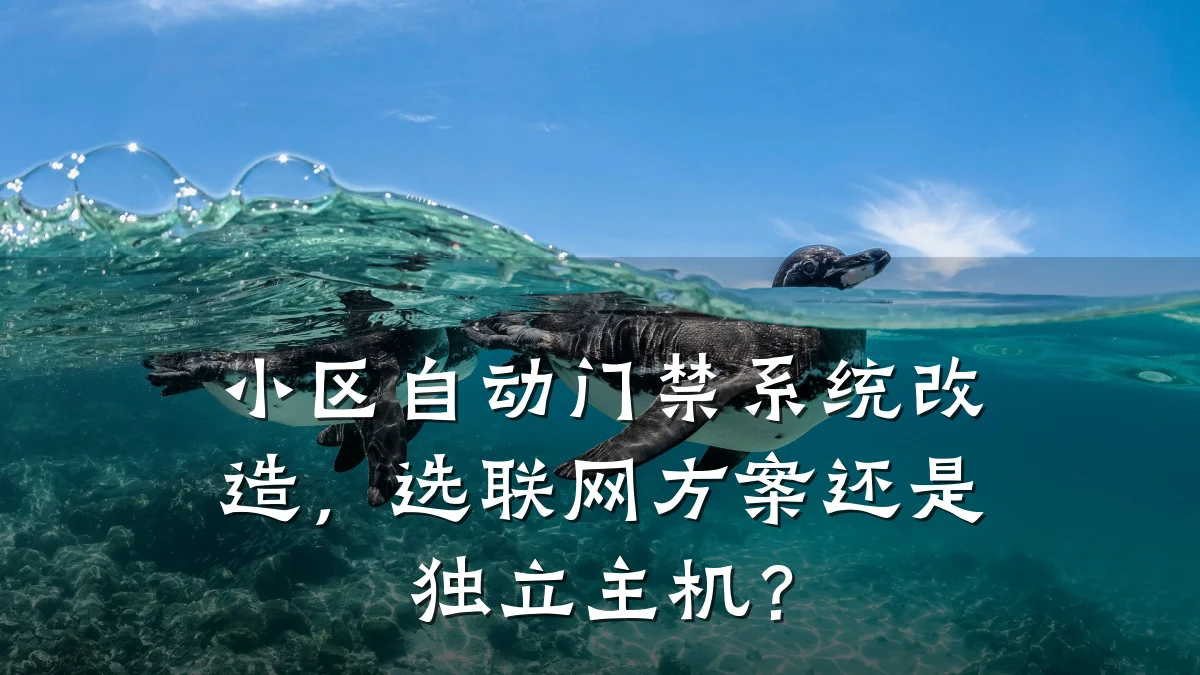 小区自动门禁系统改造，选联网方案还是独立主机？