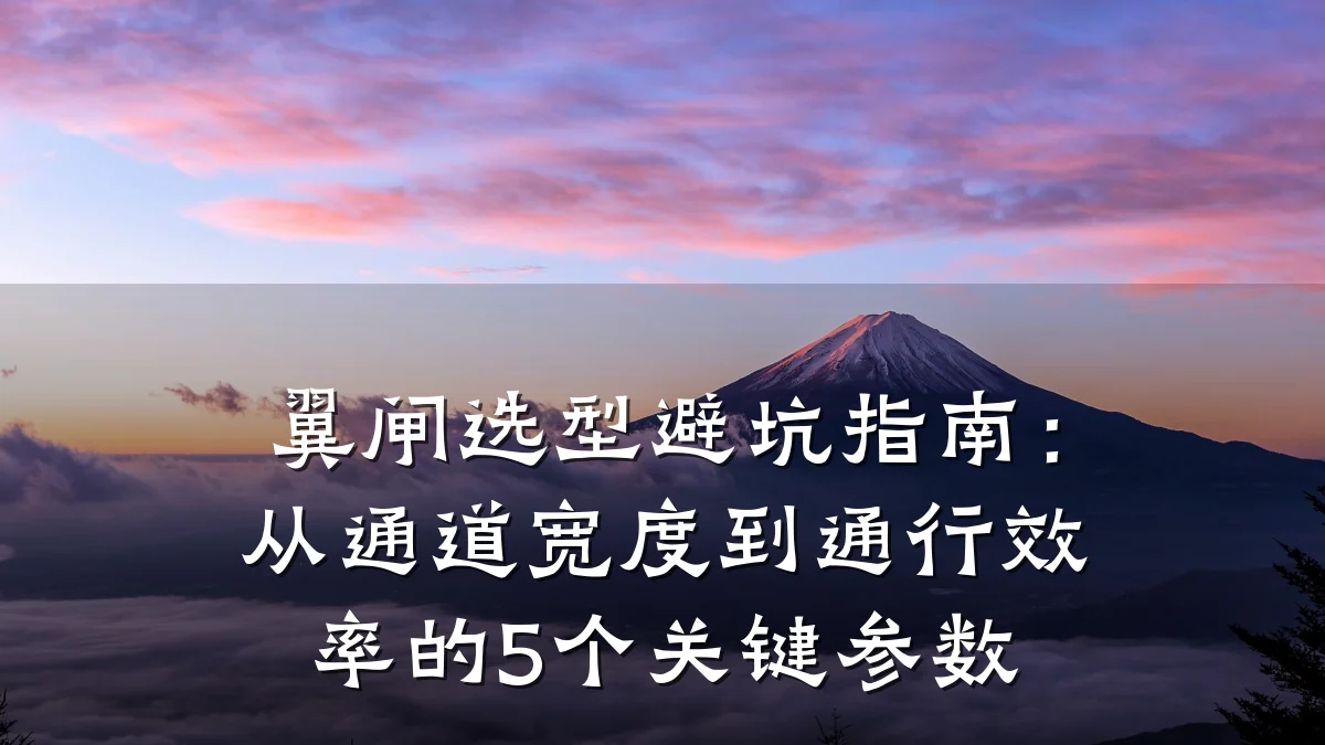 翼闸选型避坑指南：从通道宽度到通行效率的5个关键参数