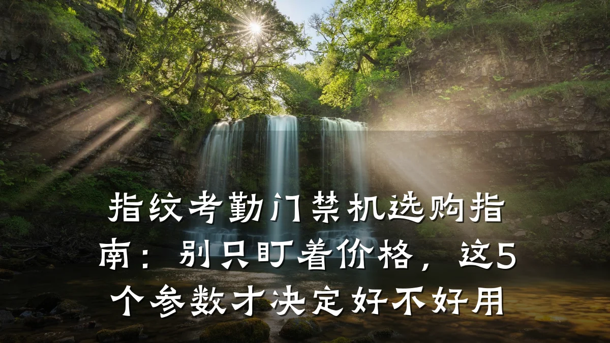 指纹考勤门禁机选购指南:别只盯着价格,这5个参数才决定好不好用