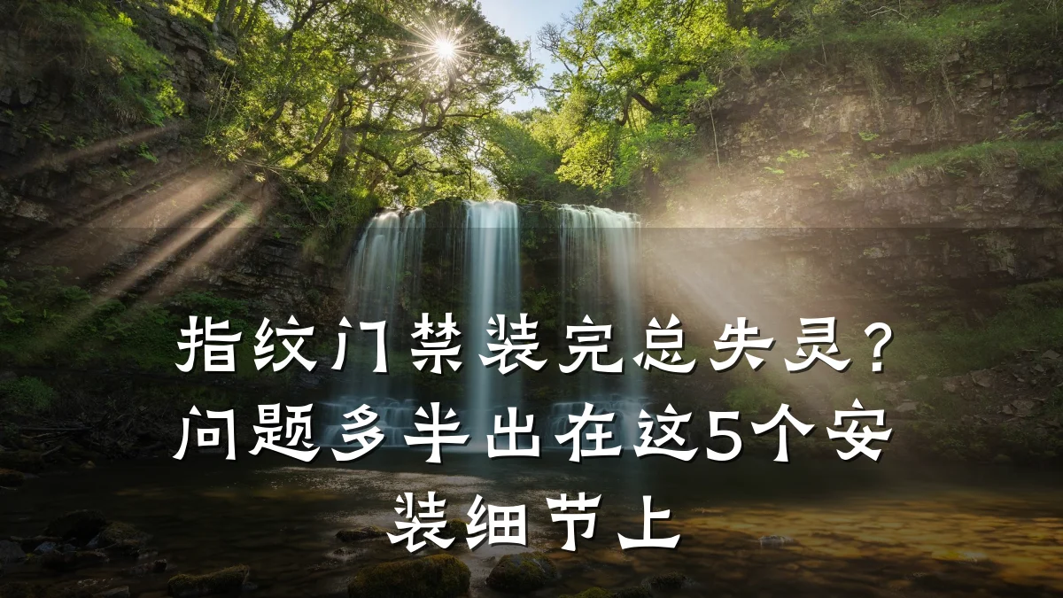 指纹门禁装完总失灵?问题多半出在这5个安装细节上