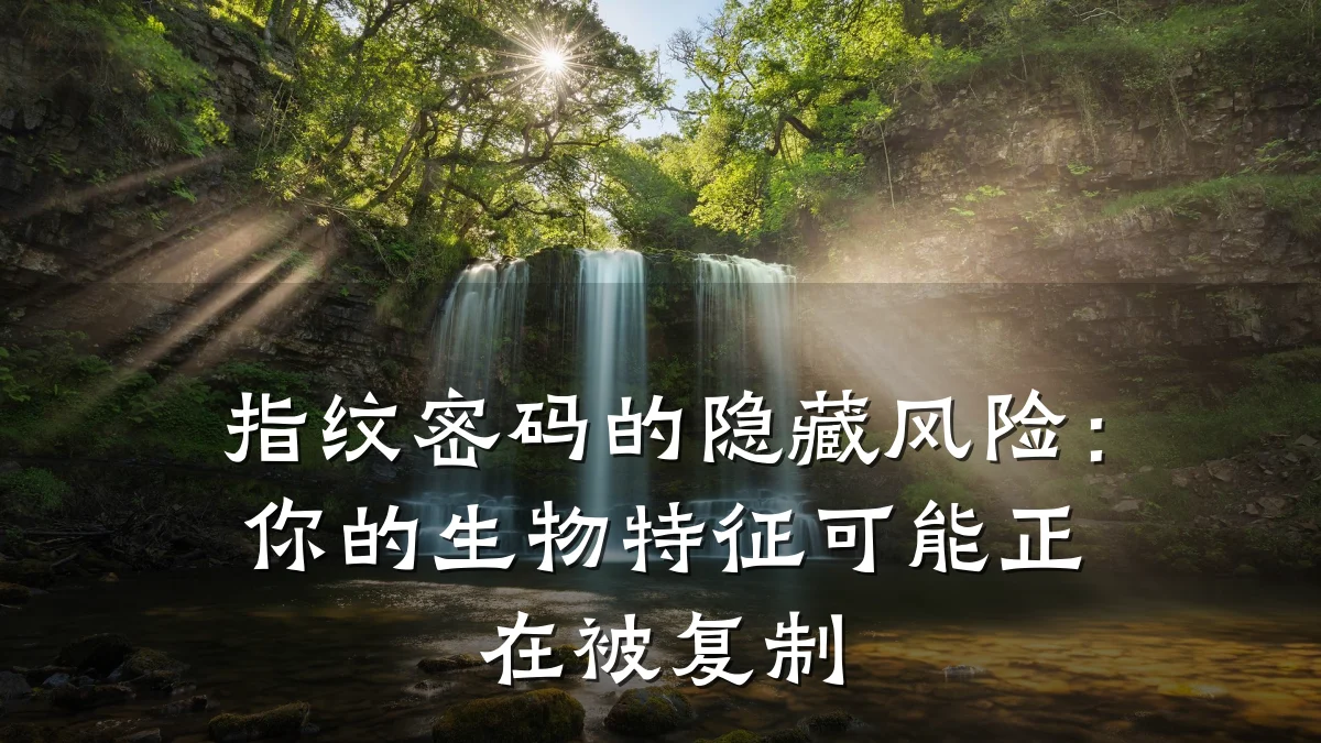 指纹密码的隐藏风险：你的生物特征可能正在被复制