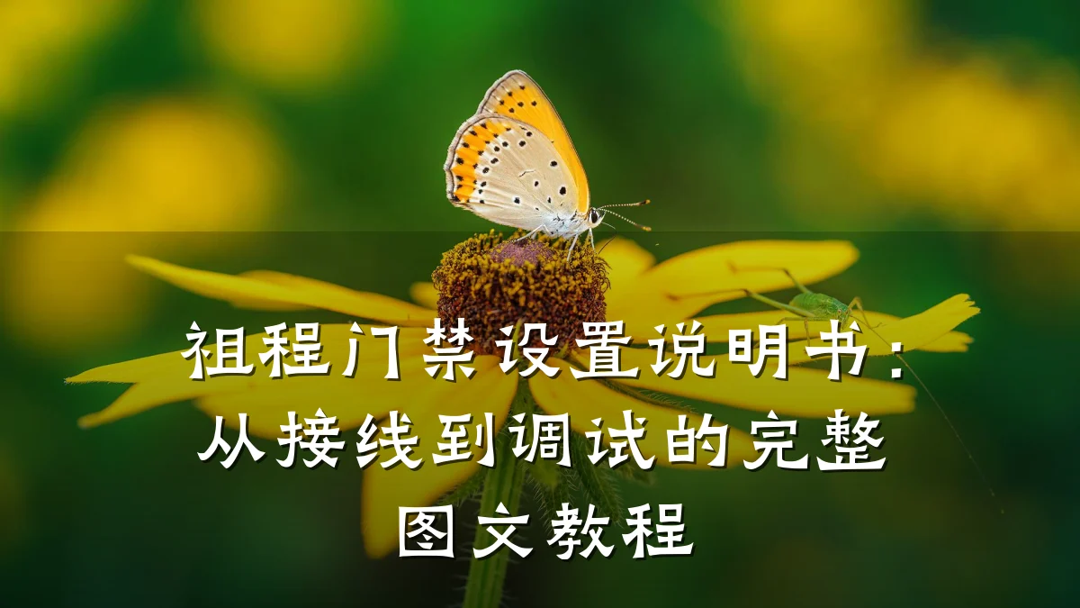 祖程门禁设置说明书：从接线到调试的完整图文教程